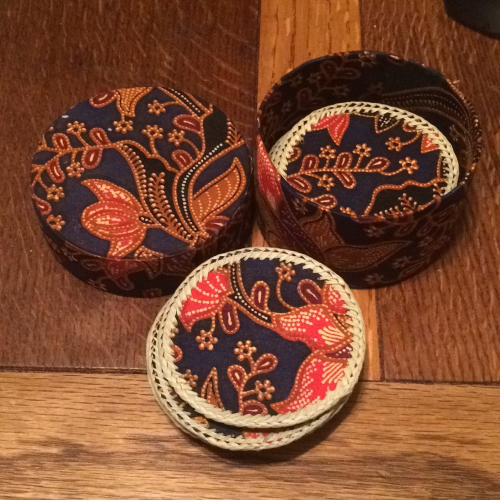Set of 12 coasters with case